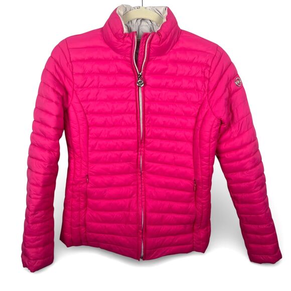 MICHAEL KORS Hot Pink Packable Puffer Jacket  Small - Picture 9 of 13